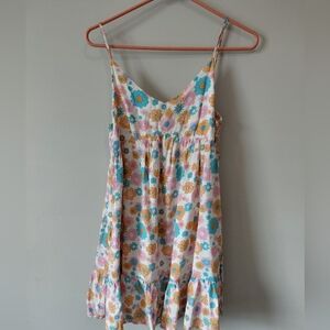 Pink Lily Floral Mini Dress - Multicolor